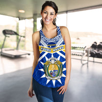 Nauru Rugby Women Racerback Tank Symbol Star Polynesian - Polynesian Pride
