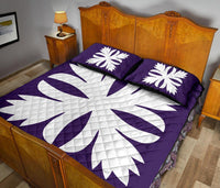Hawaiian Royal Pattern Quilt Bed Set - Purple - C3 Style - Polynesian Pride