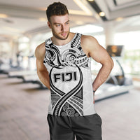 Fiji Rugby Men Tank Top Polynesian Waves Style - Polynesian Pride
