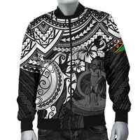 Vanuatu Polynesian Bomber Jacket (Men) - White Turtle - Polynesian Pride