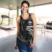 Polynesian Hawaii Women's Racerback Tank - White Tribal Wave - Polynesian Pride