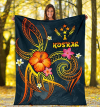 Kosrae Polynesian Premium Blanket - Legend of Kosrae (Blue) - Polynesian Pride