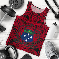 Samoa Men's Tank Top - Samoa Coat Of Arms, Polynesian Tattoo Red - Polynesian Pride