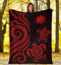 Nauru Premium Blanket - Red Tentacle Turtle - Polynesian Pride