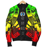 Northern Mariana Islands Men Bomber Jackets - Polynesian Tattoo Reggae - Polynesian Pride