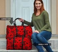 Polynesian Turtle Palm And Sea Pebbles Red Hawaii Travel Bag - Polynesian Pride