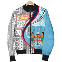 Fiji Men's Bomber Jacket Kanaloa Tatau Gen FJ - Polynesian Pride