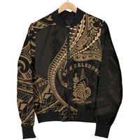 New Caledonia Men's Bomber Jacket Kanaloa Tatau Gen NC (Gold) - Polynesian Pride