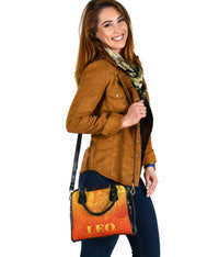 Sun In Leo Zodiac Shoulder Handbag Polynesian Tattoo Simple - Orange - Polynesian Pride