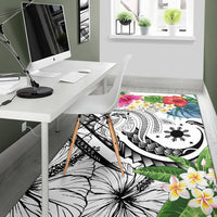 The Philippines Area Rug - Summer Plumeria (White) - Polynesian Pride