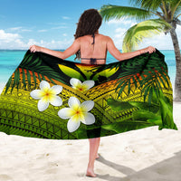 Kanaka Maoli (Hawaiian) Sarong, Polynesian Plumeria Banana Leaves Reggae - Polynesian Pride