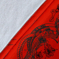 Hawaii Premium Blanket - Polynesian Hibiscus Flowers - Polynesian Pride