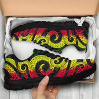Fiji Polynesian Sneakers - Reggae Tentacle Turtle Crest - Polynesian Pride