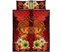 American Samoa Custom Personalised Quilt Bed Sets - Tribal Tuna Fish - Polynesian Pride