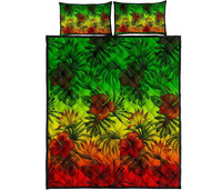 Polynesian Quilt Bed Set - Reggae Hibiscus Patterns - Polynesian Pride