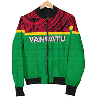 Vanuatu Women's Bomber Jacket - Polynesian Design - Polynesian Pride