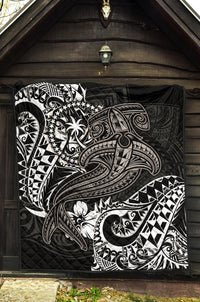 Chuuk Premium Quilt - White Shark Polynesian Tattoo - Polynesian Pride