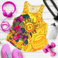 Polynesian - Vanuatu Symbols With Hibiscus Yellow - Polynesian Pride