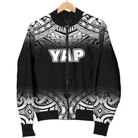 Yap Men's Bomber Jacket - Fog Black Style - Polynesian Pride