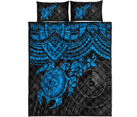 Yap Polynesian Quilt Bed Set - Blue Turtle - Polynesian Pride