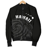 Hawaii Polynesia Women's Bomber Jacket - Tatau Style AH - Polynesian Pride
