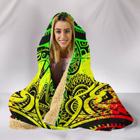 Polynesian Hooded Blankets - Guam Flag, Seal with Maui Moana Tattoo - Polynesian Pride