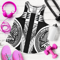 American Samoa Polynesian Women Racerback Tank - Black Armor Tattoo - Polynesian Pride