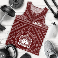 Samoa Men's Tank Top - Samoa Seal In Polynesian Tattoo Style (Red) Red - Polynesian Pride