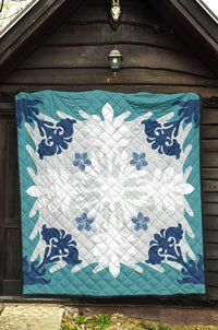 Hawaiian Leaves Tropical Pattern Premium Quilt - Pastel - Argu Style - AH - Polynesian Pride