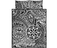 Hawaii Quilt Bed Set Polynesia Hawaiian Style Tribal Tattoo AH - Polynesian Pride