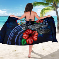 Guam Polynesian Sarong - Blue Turtle Hibiscus - Polynesian Pride