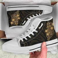Polynesian High Top Shoes - Gold Pineapple - Polynesian Pride