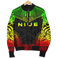 Niue Polynesian Chief Men's Bomber Jacket - Reggae Version - Polynesian Pride