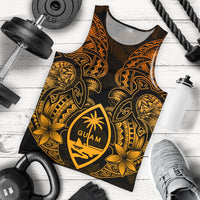 Guam Polynesian Men Tank Top - Gold Turtle Homeland - Polynesian Pride
