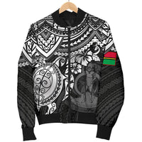 Vanuatu Polynesian Bomber Jacket (Men) - White Turtle - Polynesian Pride