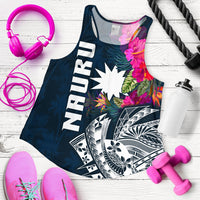 Nauru Women's Racerback Tank - Summer Vibes Blue - Polynesian Pride