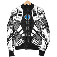 Northern Mariana Islands Men Bomber Jackets - Polynesian Tattoo Black - Polynesian Pride