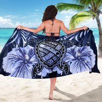 Hawaii Turtle Hibiscus Blue Sarong - Hac Style - AH - Polynesian Pride