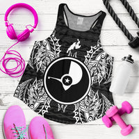 Yap Polynesian Women Tank Top Map Black - Polynesian Pride