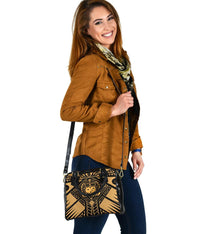 Samoa Polynesian Shoulder Handbag - Samoa Gold Seal with Polynesian Tattoo - Polynesian Pride