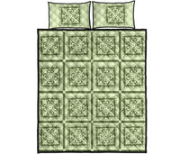 Hawaii Royal Quilt Bed Set - Hill Ver 10 Green - Polynesian Pride