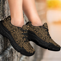 Polynesian Lauhala Mix Gold Chunky Sneakers - Polynesian Pride