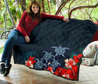 Hawaii Polynesian Turtle Premium Quilt - Polynesian Pride