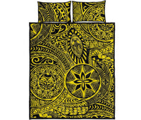 Hawaii Quilt Bed Set Polynesia Hawaiian Style Tribal Tattoo AH - Polynesian Pride