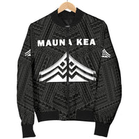 Hawaii Mauna Kea Polynesian Women's Bomber Jacket White - Polynesian Pride