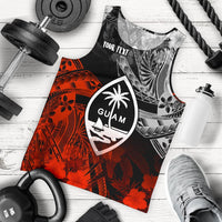 Guam Polynesian Personalised Men's Tank Top - Vintage Polynesian Red - Polynesian Pride