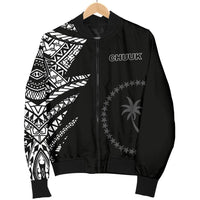 Chuuk Pattern Men's Bomber Jacket - Black Style - Black Style - FSM - Polynesian Pride