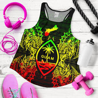 Guam Polynesian Women Tank Top Map Reggae - Polynesian Pride