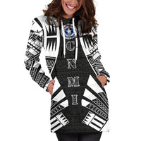 Northern Mariana Islands Hoodie Dress - Polynesian Tattoo Black - Polynesian Pride