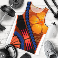Gambier Islands Polynesian Men Tank Top - Sport Style Orange - Polynesian Pride
